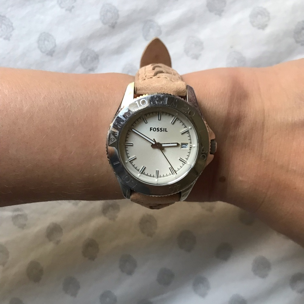 Fossil leather watch